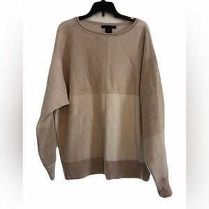 TanJay Men's Beige and Cream Crewneck Sweater